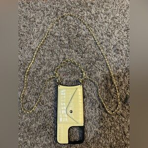 Bandolier Lily Crossbody Phone Case in Butter Yellow Croc Gold iPhone 16 Pro Max